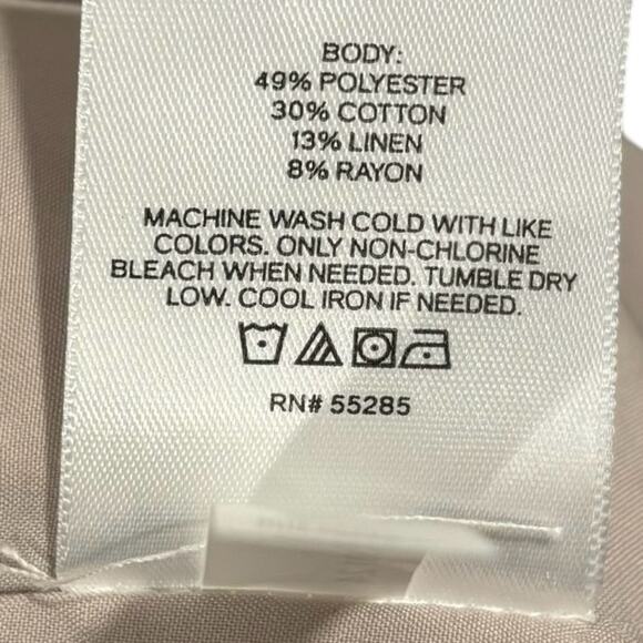 EXPRESS Cream/White Herringbone Light-weight Full Length Coat w/Belt, Sz Large - Picture 11 of 11